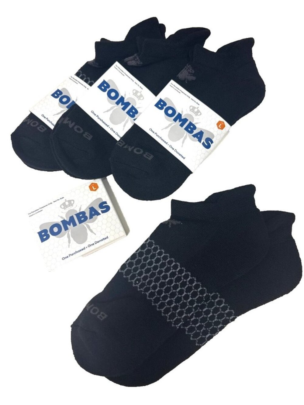 Bombas No-show Tab Ankle Socks Men's Size Large (4) Pairs NWT